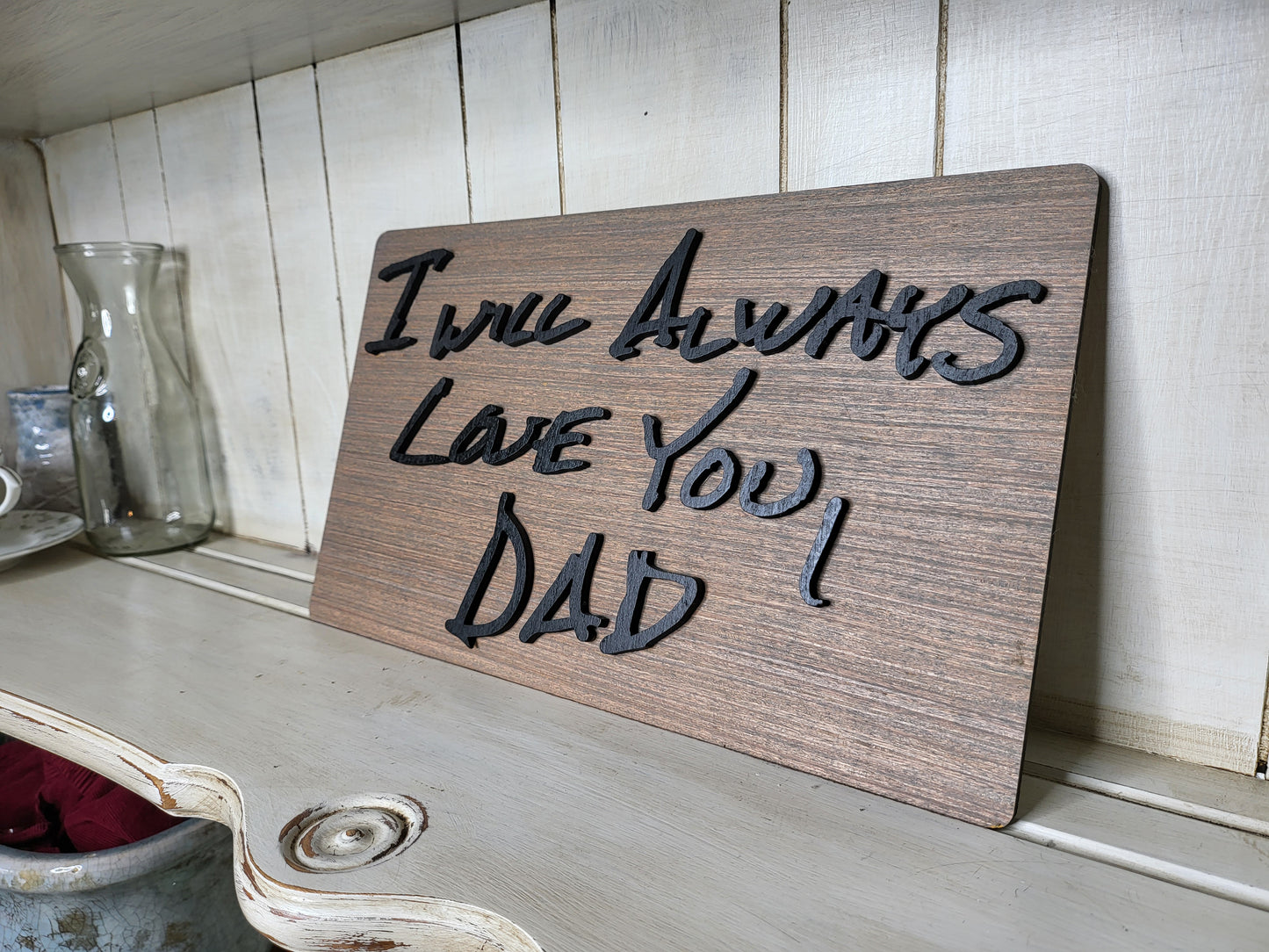 Raised Handwriting Sign - Create A Sign Using Your Loved One's Handwriting - Memorial - 3D Text