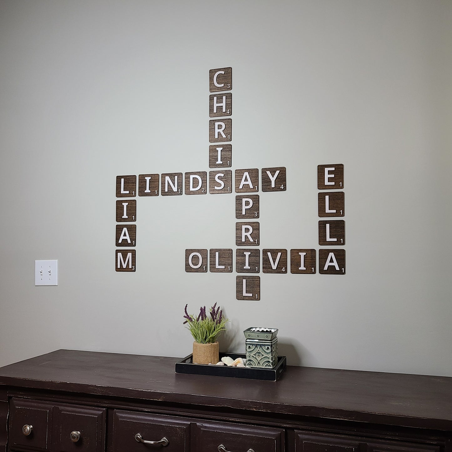 4 to 8 Inch 3D Scrabble Wall Tile Letters