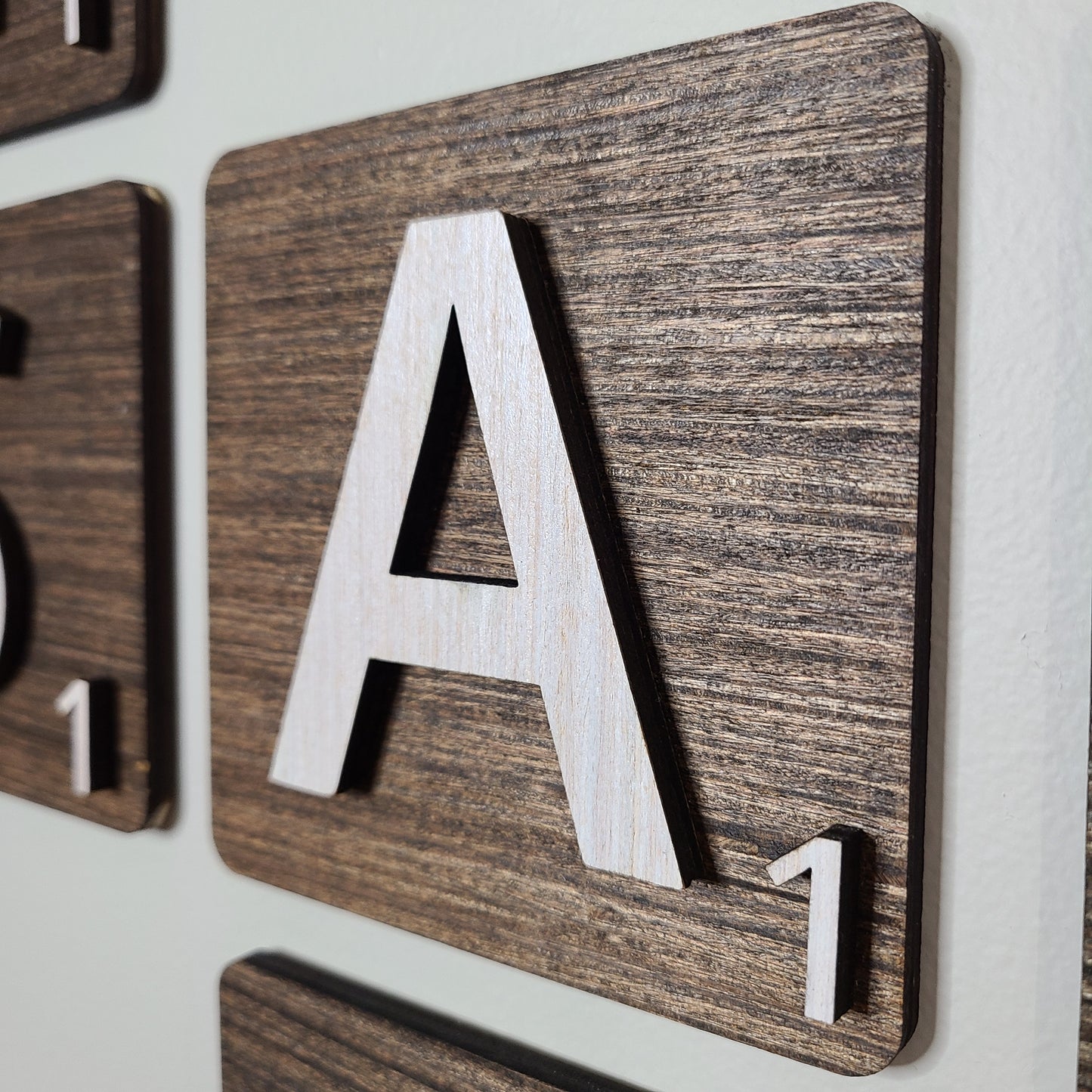 4 to 8 Inch 3D Scrabble Wall Tile Letters