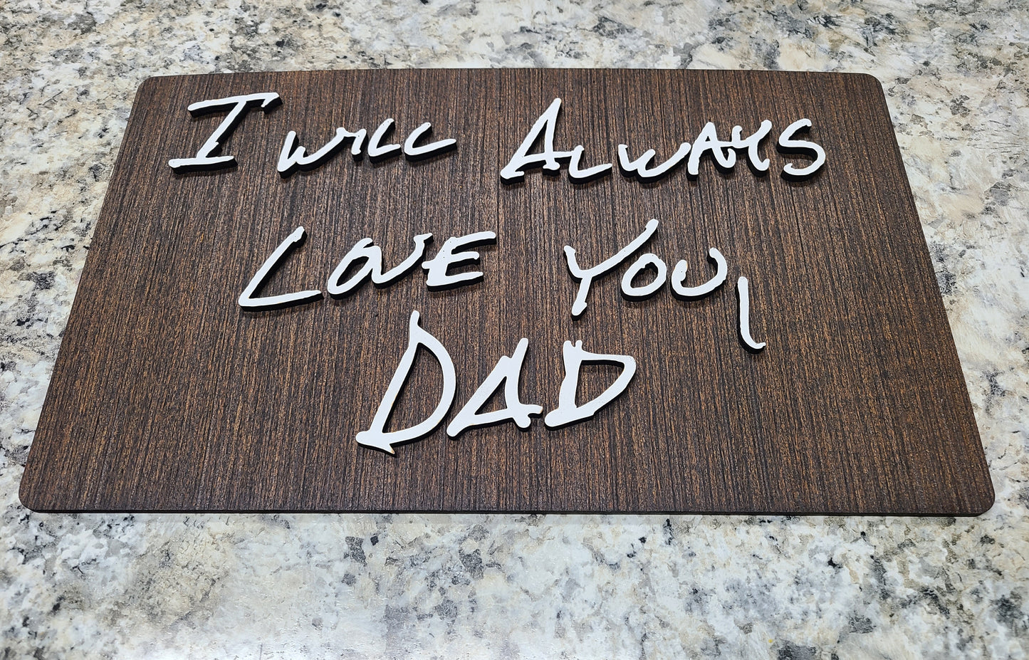Raised Handwriting Sign - Create A Sign Using Your Loved One's Handwriting - Memorial - 3D Text