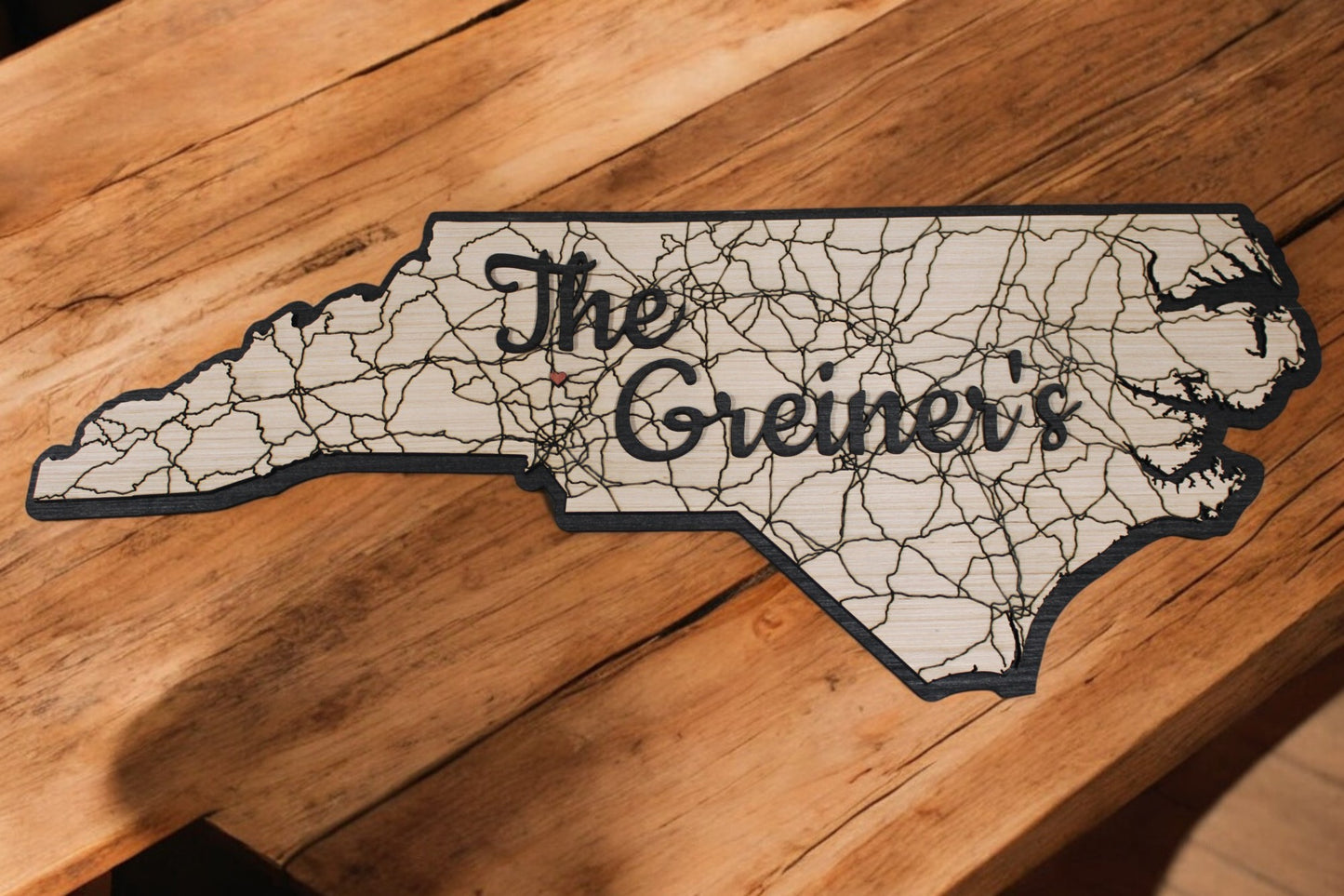 Any State - Family Name State Sign Wall Decor