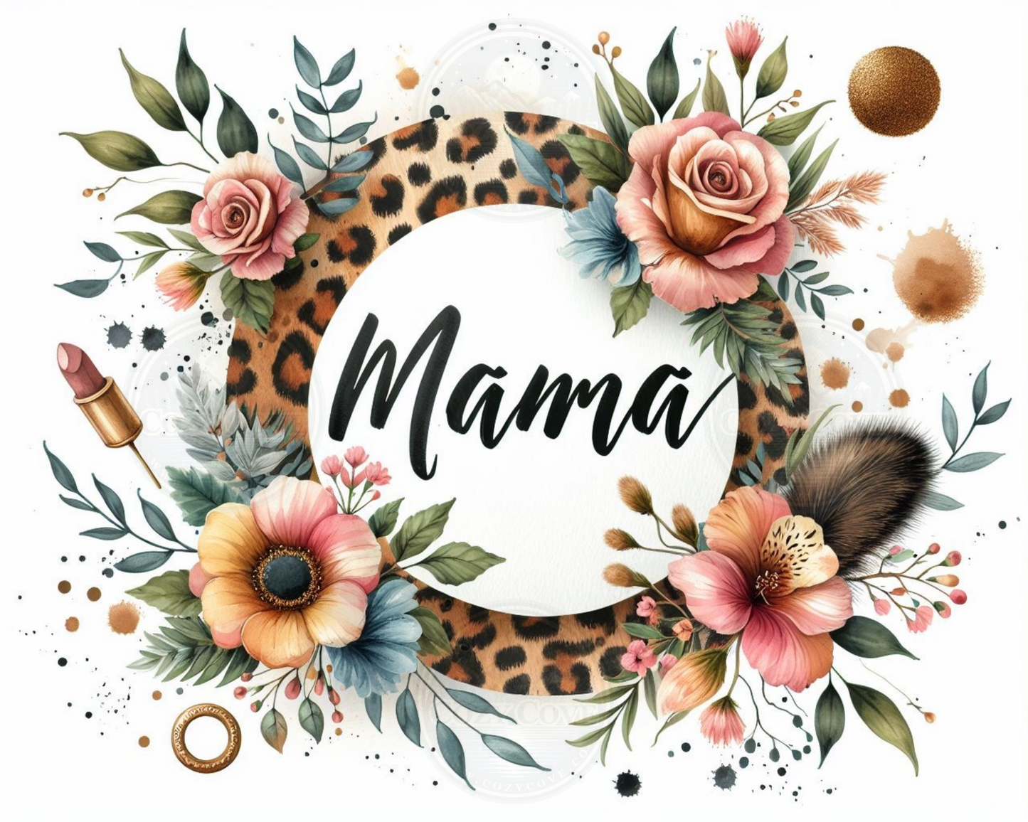 Mama Bundle of 8 - PNG Digital Download - Leopard - Floral - Sublimation