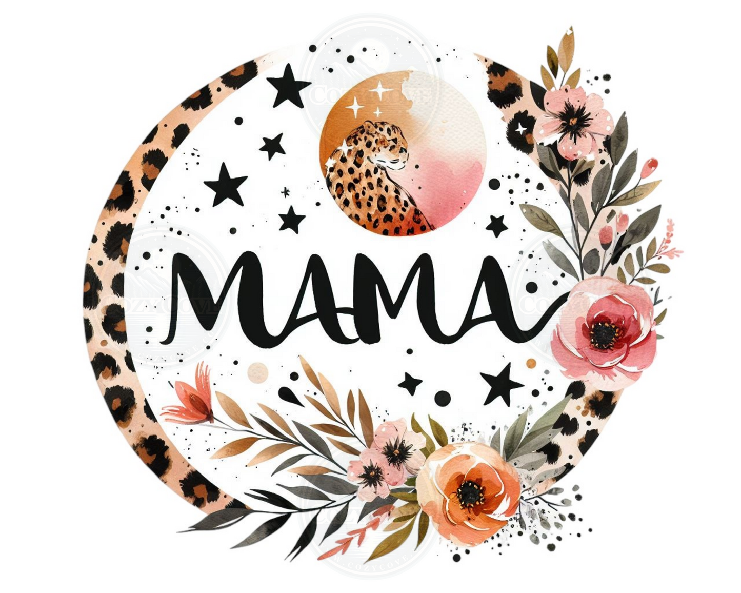 Mama Bundle of 8 - PNG Digital Download - Leopard - Floral - Sublimation