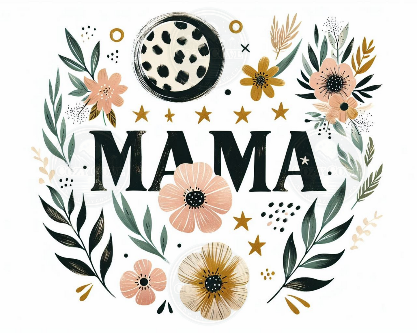 Mama Bundle of 8 - PNG Digital Download - Leopard - Floral - Sublimation