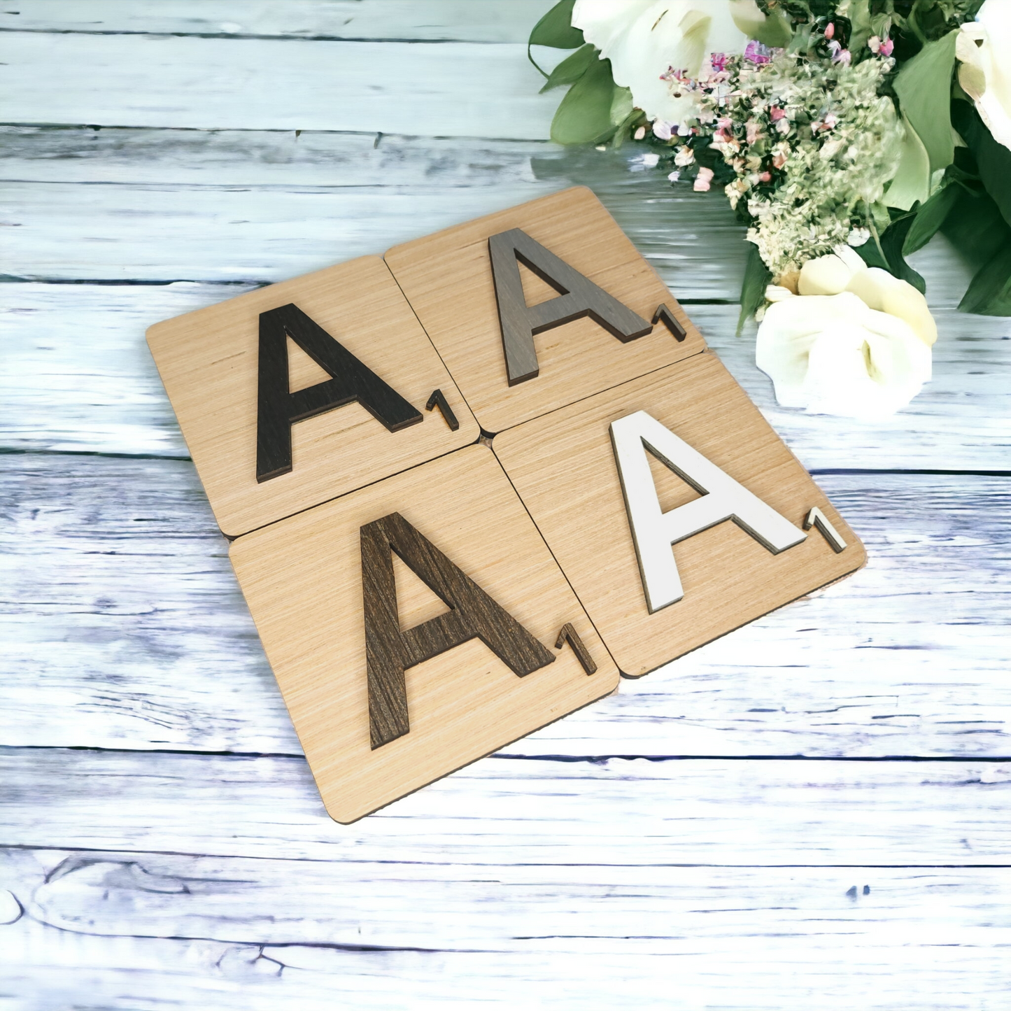 4 to 8 Inch 3D Scrabble Wall Tile Letters