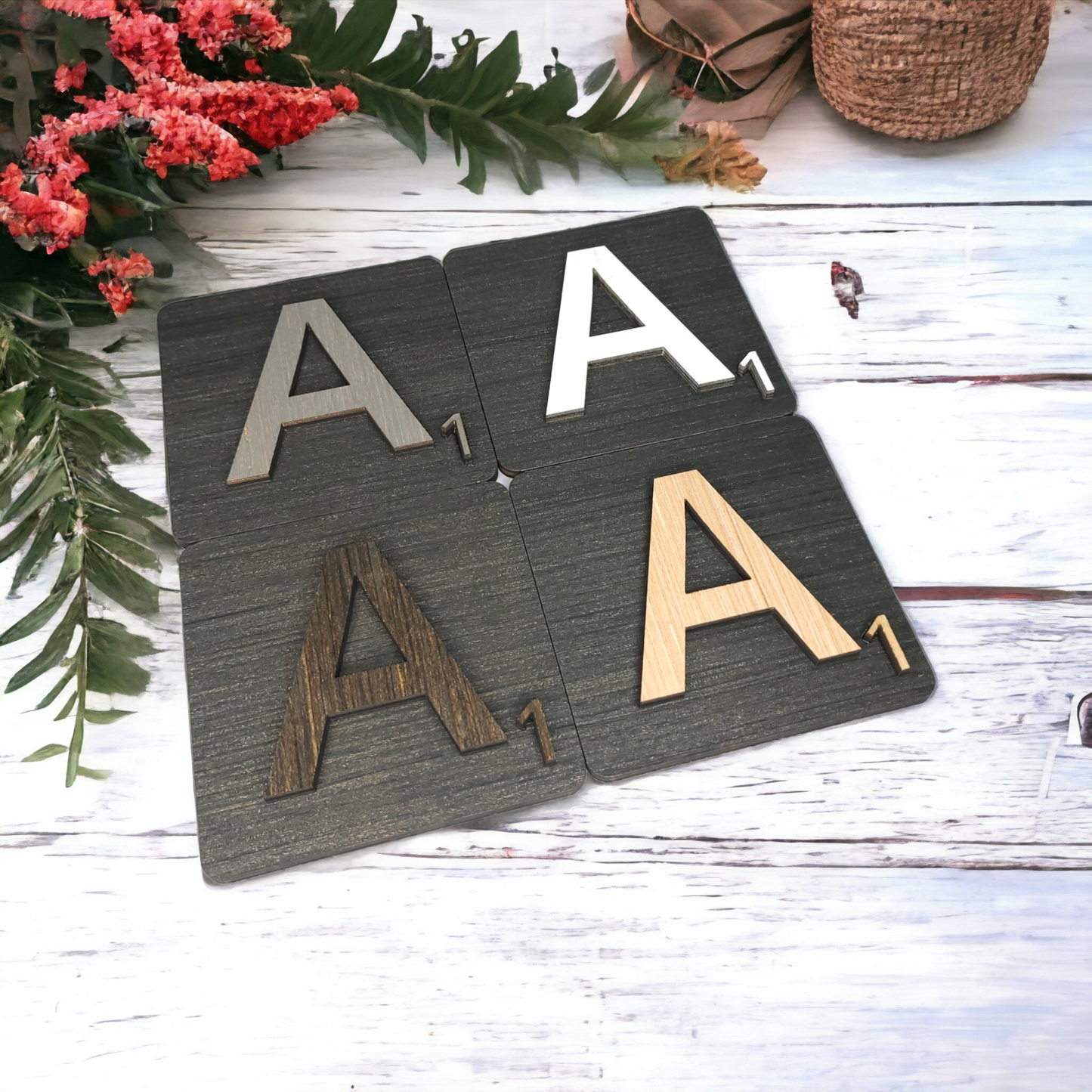 4 to 8 Inch 3D Scrabble Wall Tile Letters