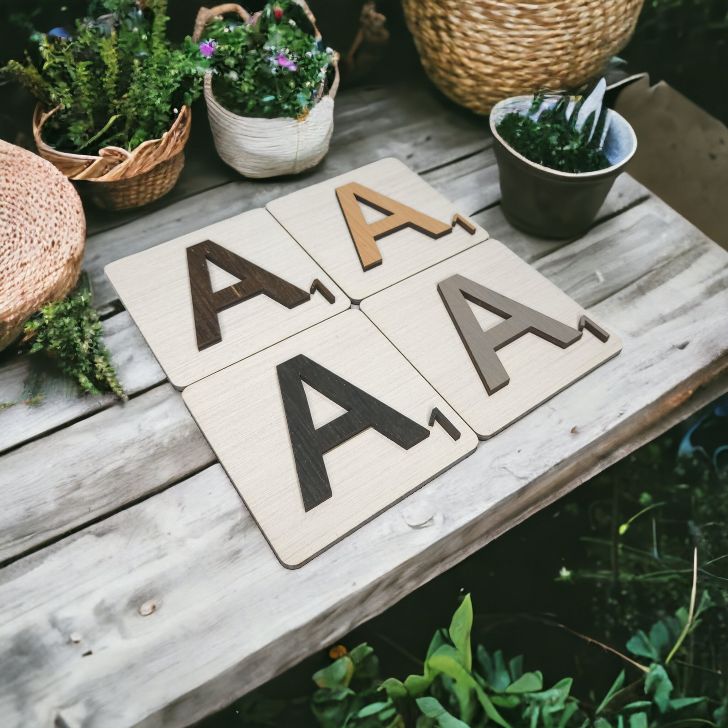 4 to 8 Inch 3D Scrabble Wall Tile Letters