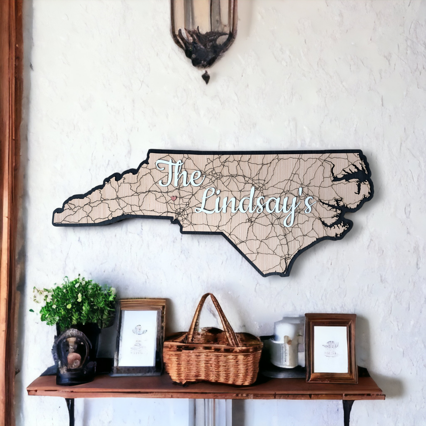 Any State - Family Name State Sign Wall Decor