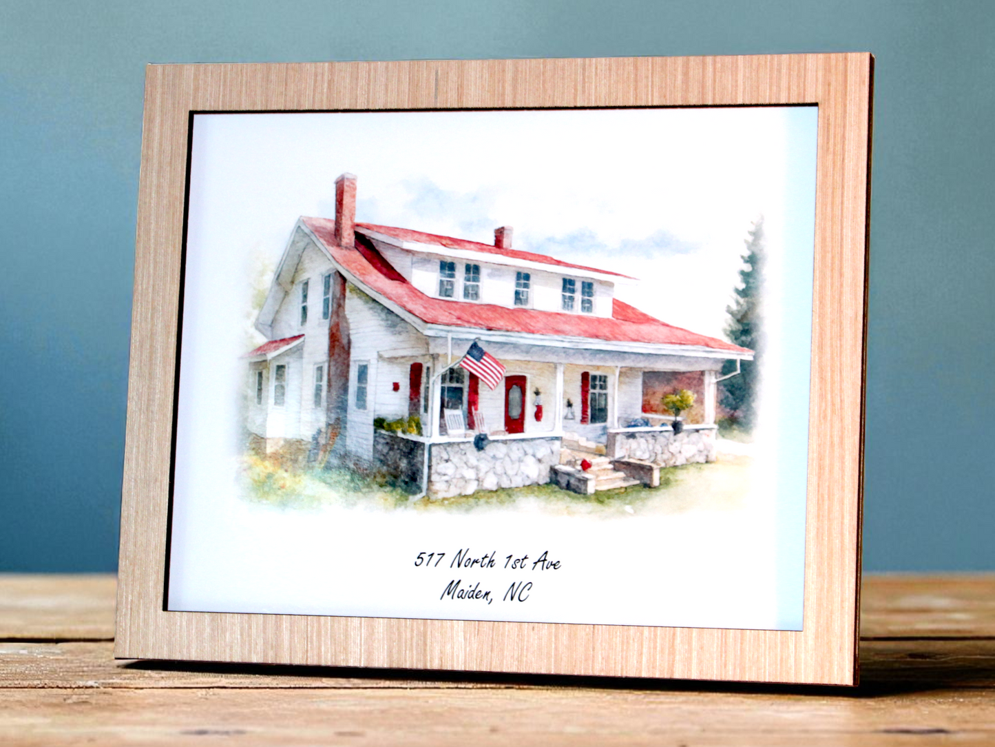 Personalized Watercolor Home Painting
