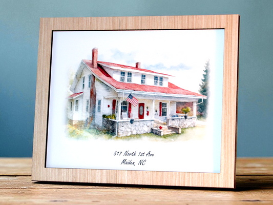 Personalized Watercolor Home Painting