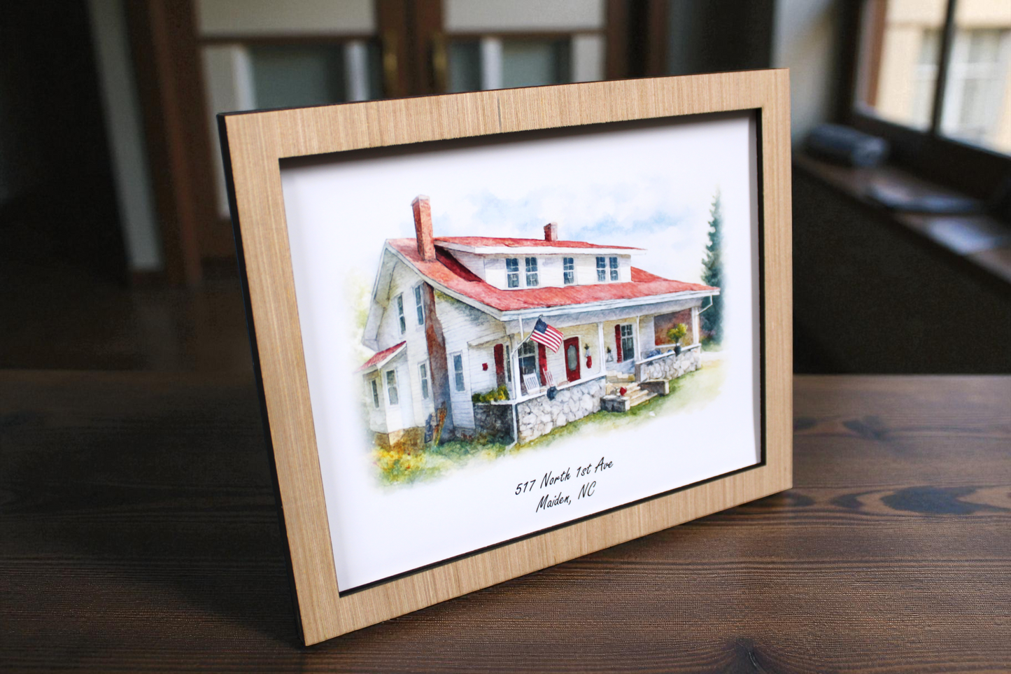 Personalized Watercolor Home Painting